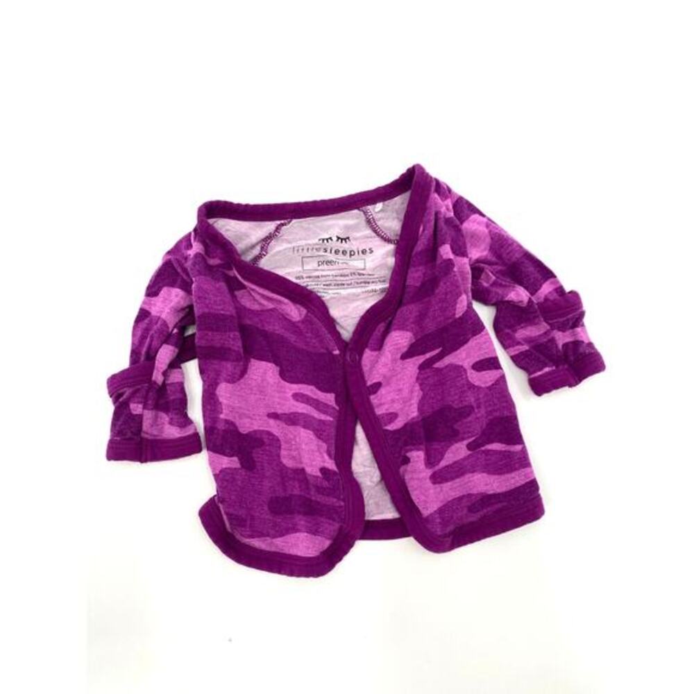 Little Sleepies baby bamboo purple camo top